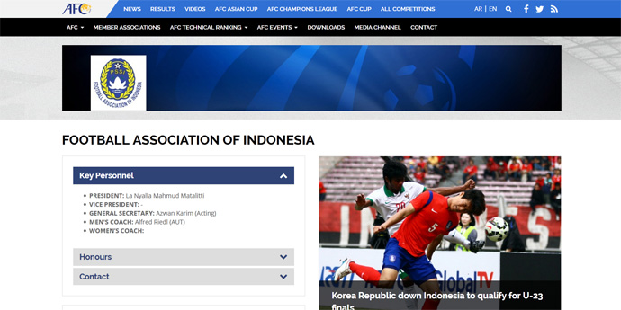 Situs AFC & FIFA Sudah Cantumkan La Nyalla Sebagai Ketum PSSI