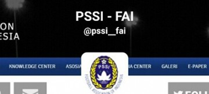 Akun Resmi Twitter PSSI @pssi__fai (underscore dua kali dan huruf kecil semua)